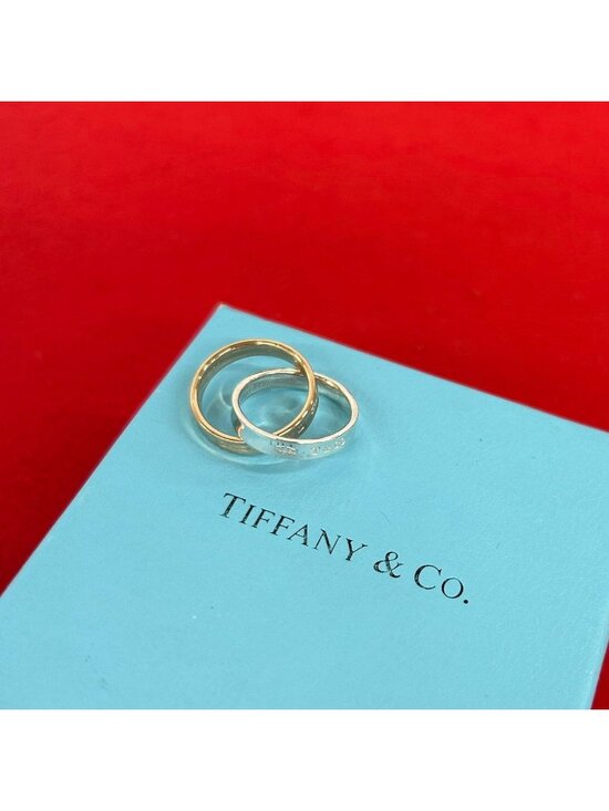 Tiffany & Co. Jewelry - Tiffany & Co 1837 Interlocking Circle Ring Silver Pink Gold